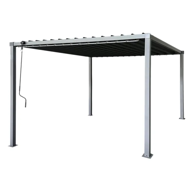 Pergola ogrodowa multiklimatyczna 3x3 z regulowanym stalowym dachem 9mkw