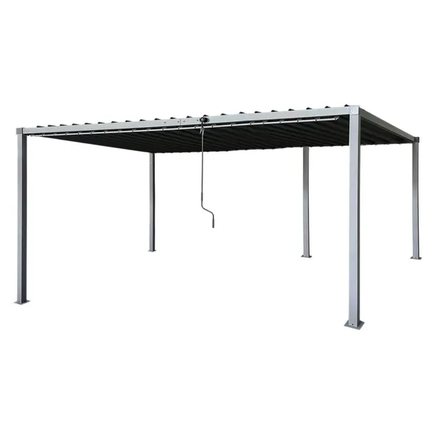 Pergola ogrodowa multiklimatyczna 3x4 z regulowanym stalowym dachem 12mkw