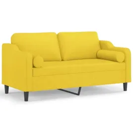 2-osobowa-sofa-z-poduszkami-jasnozolta-140-cm-tkanina
