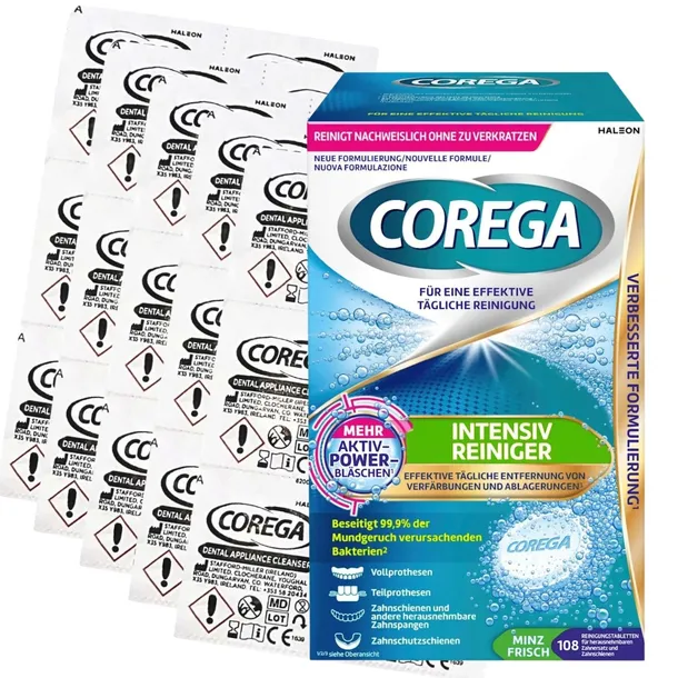 COREGA TABS tabletki do czyszczenia protez zębowych aparatów 108 szt