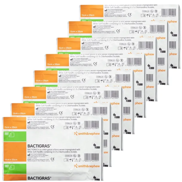 BACTIGRAS 15 cm x 20 cm opatrunek z chlorhexydyną 1 sztuka