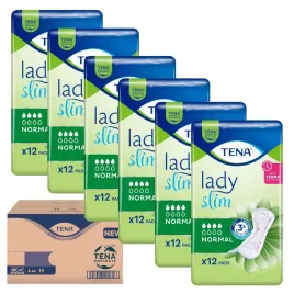 wielopak-6x12szt-podpaski-wkladki-tena-lady-slim-normal-nietrzymanie-moczu