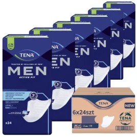 6x24szt-miekkie-dyskretne-wkladki-meskie-tena-men-active-fit-level1-chlonne