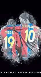 plakat-ronaldinho-lionel-messi-fc-barcelona-70x50-cm