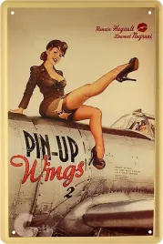 plakat-kobieta-samolot-vintage-retro-50x40-cm