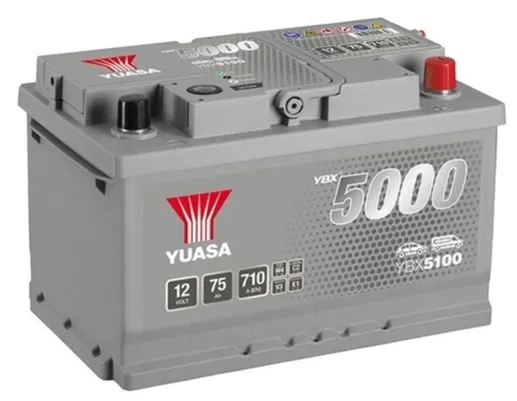 AKUMULATOR 12v YUASA YBX5100 75AH 710A P+ RADOM