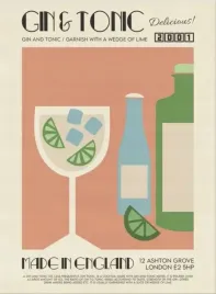 plakat-drink-gin-tonic-meble-retro-vintage-100x70-cm