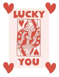 plakat-lucky-you-karty-vintage-retro-50x40-cm