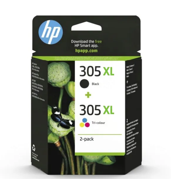 Komplet do HP, 305xl, DeskJet 2810e, 4122, 2710e, zestaw czarny + kolor (N)