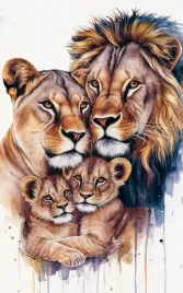 plakat-do-salonu-lew-z-lwem-afryka-abstrakcja-100x70-cm-12