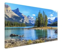 plakat-gory-las-widok-slonce-drzewa-nowoczesny-jezioro-100x70-cm-38