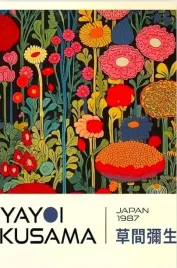 plakat-yayoi-kusama-exhibition-do-salonu-nowoczesny-100x70-cm-13
