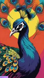 plakat-kolorowy-paw-ptak-akwarela-abstrakcja-100x70-cm-20