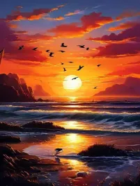 plakat-zachod-slonca-plaza-palmy-ocean-wyspa-morze-100x70-cm-18