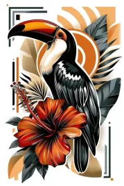 plakat-tukan-ptak-kwiaty-boho-abstrakcja-akwarela-100x70-cm-16
