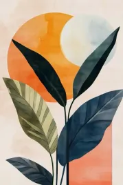 plakat-minimalistyczna-sztuka-botaniczna-kwiaty-monstera-boho-100x70-cm-1