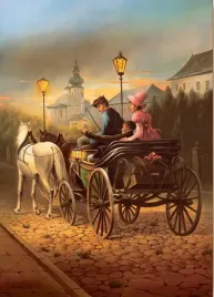 plakat-konie-bryczka-miasto-ozdoba-powoz-100x70-cm-8