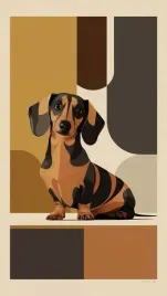 plakat-jamnik-piesek-boho-abstrakcja-akwarela-100x70-cm-11