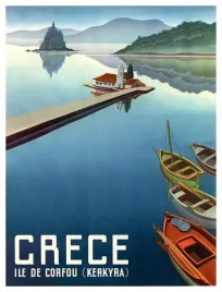 plakat-grecja-korfu-vintage-retro-obraz-50x40-cm