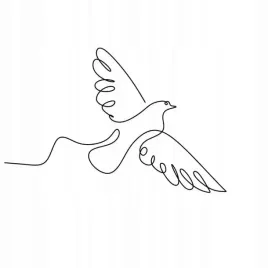 plakat-one-line-art-golab-obraz-vintage-50x40-cm