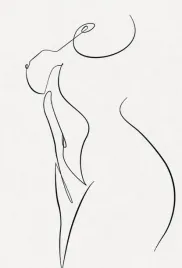 plakat-one-line-art-kobieta-vintage-50x40-cm-3