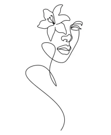 plakat-one-line-art-kobieta-vintage-50x40-cm-2