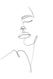 plakat-one-line-art-kobieta-vintage-50x40-cm-1