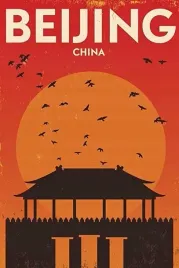 plakat-beijing-chiny-vintage-retro-50x40-cm-2