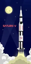 plakat-saturn-v-ksiezyc-vintage-retro-50x40-cm