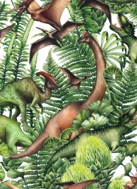 plakat-dinozaury-akwarela-retro-vintage-50x40-cm-3