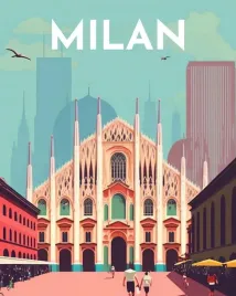 plakat-milan-wlochy-akwarela-retro-vintage-50x40-cm