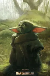 plakat-star-wars-the-mandalorian-baby-yoda-50x40-cm