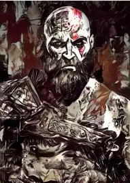 plakat-legends-of-bedlam-kratos-god-of-war-vintage-retro-obraz-50x40-cm