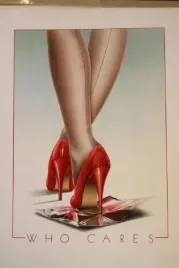plakat-who-cares-szpilki-vintage-retro-50x40-cm