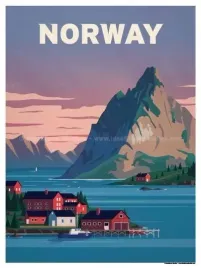 plakat-norwegia-podroze-retro-vintage-50x40-cm-2