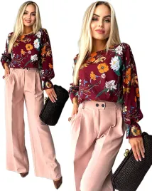 elegancka-bluzka-damska-w-kwiaty-rekaw-falbana-s-m-kinga-sale