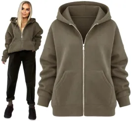 ciepla-bluza-damska-z-kapturem-gruba-miesista-oversize-rozpinana-oksana