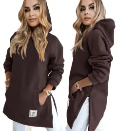 czekoladowa-gruba-ciepla-dluga-bawelna-dresowa-bluza-oversize-kaptur-kora