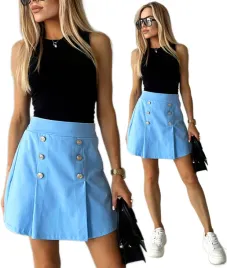 eleganckie-spodnico-spodenki-damskie-zlote-guziki-modne-stylowe-sale