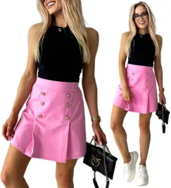 eleganckie-spodnico-spodenki-damskie-zlote-guziki-modne-stylowe-sale