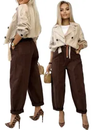 czekoladowe-jeansowe-spodnie-damskie-balloon-jeans-wysoki-stan-kant-xs-kira