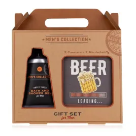 zestaw-prezentowy-dla-mezczyzny-kraft-zel-60ml-podkladki-do-piwa-2x