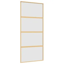 drzwi-przesuwne-zlote-90x205-cm-mrozone-szklo-esg-aluminium