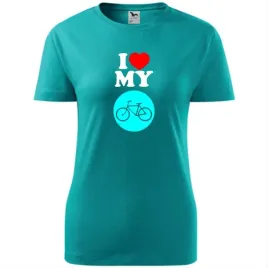 damska-koszulka-z-nadrukiem-rowerowa-i-love-my-bike-prezent-dla-rowerzystki