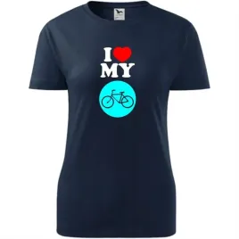 damska-koszulka-z-nadrukiem-rowerowa-i-love-my-bike-prezent-dla-rowerzystki