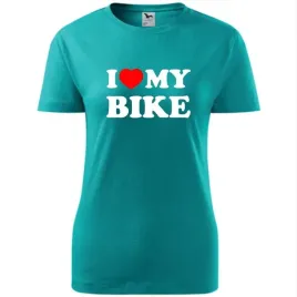 damska-koszulka-z-nadrukiem-rowerowa-i-love-my-bike-prezent-dla-rowerzystki