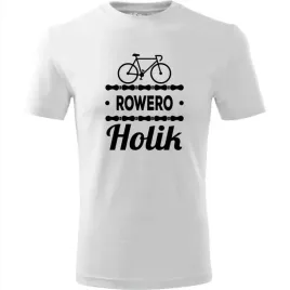 meska-koszulka-z-nadrukiem-rowerowa-roweroholik-prezent-dla-rowerzysty-bial