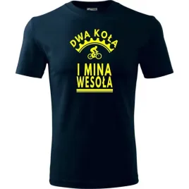 meska-koszulka-nadruk-rowerowa-dwa-kola-mina-wesola-prezent-dla-rowerzysty