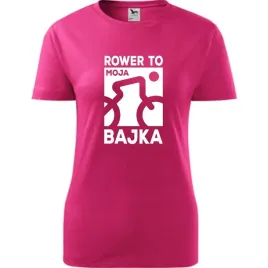 damska-koszulka-nadruk-rowerowa-rower-to-moja-bajka-prezent-dla-rowerzystki