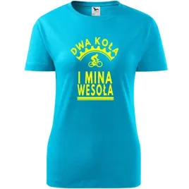 damska-koszulka-rowerowa-dwa-kola-i-mina-wesola-prezent-dla-rowerzystki-tur